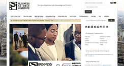 Desktop Screenshot of business-science-institute.com