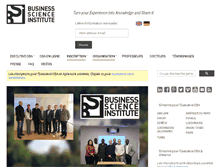 Tablet Screenshot of business-science-institute.com